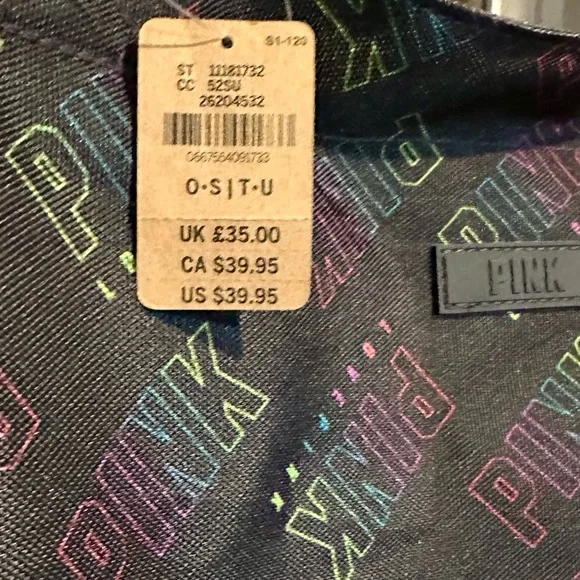 Victoria's Secret PINK black weekender tote bag - NWT - Picture 3 of 9